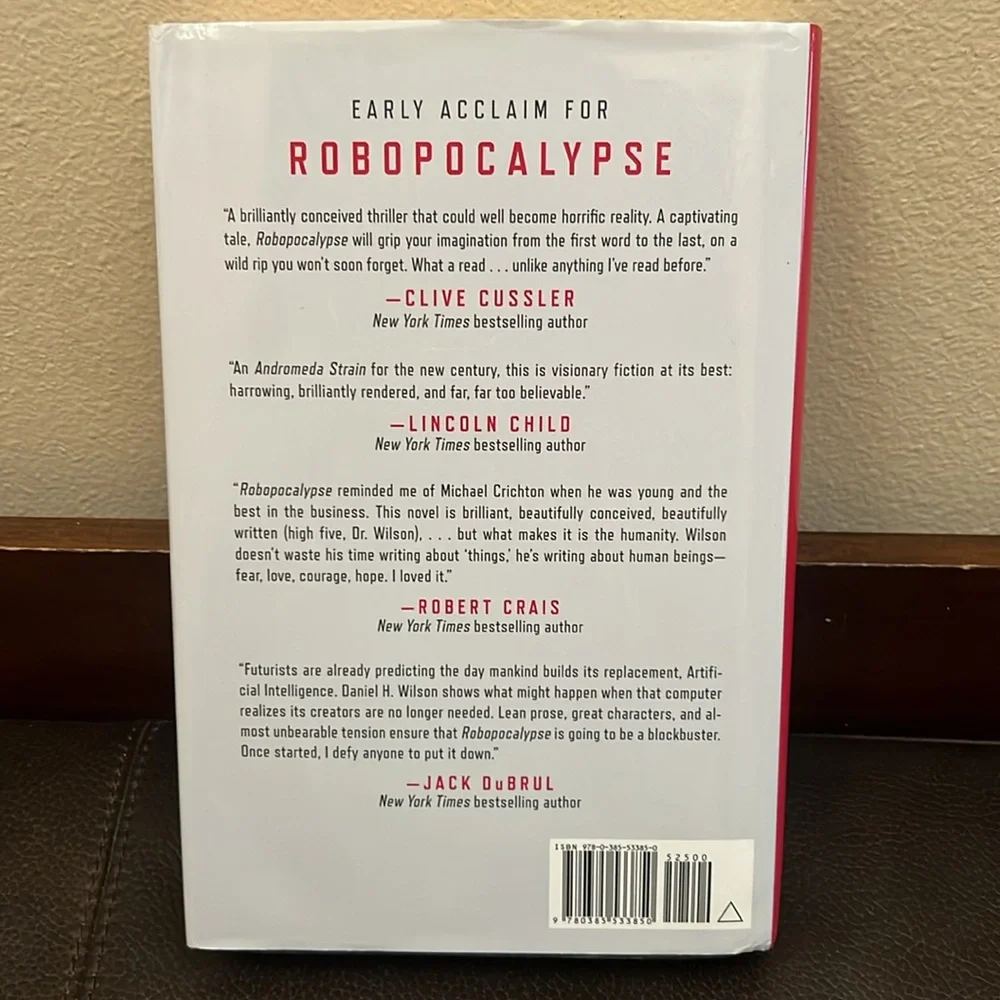 “Robopocalypse” Hardcover Action Thriller Novel by Daniel H. Wilson